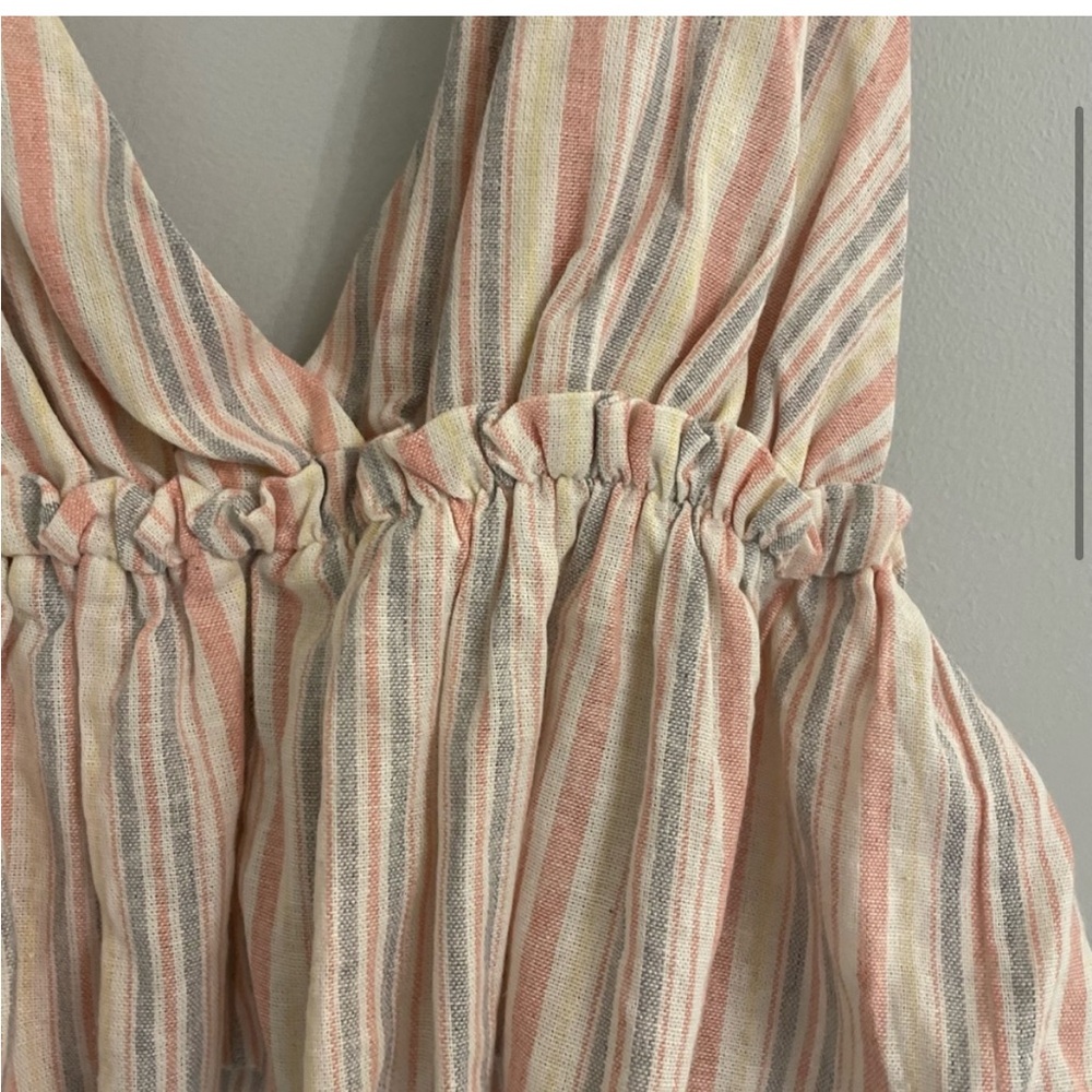 Nwt Revolve Superdown Lisa Multi Striped Cami Tan… - image 2